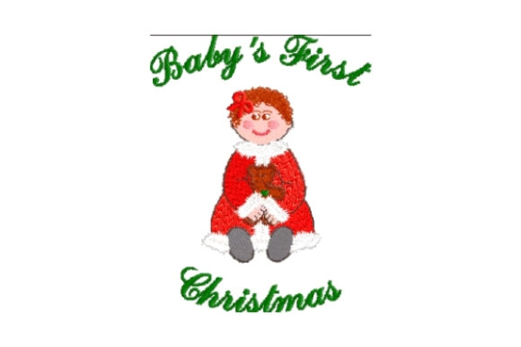 Baby Mrs First Christmas: A Charming Embroidery Design