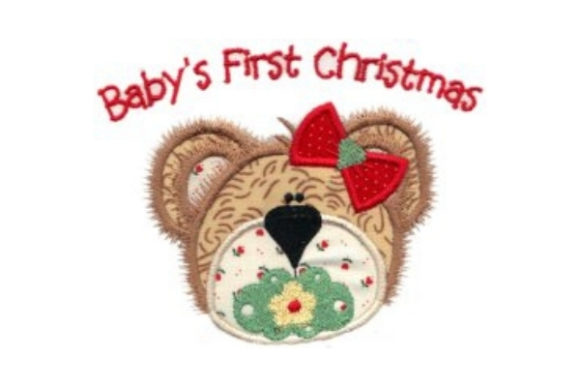 Baby's First Christmas: A Charming Embroidery Design