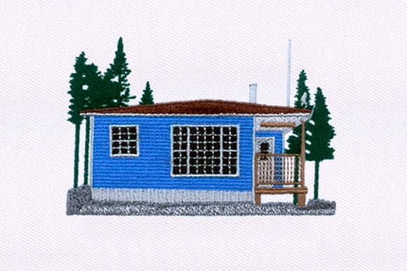 Beach Cabin: A Charming Embroidery Design