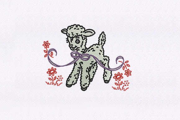 Charming Bow Marys Lamb for Boutique Apparel