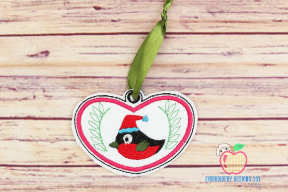 Charming Christmas Bird Wearing Cap Ornament