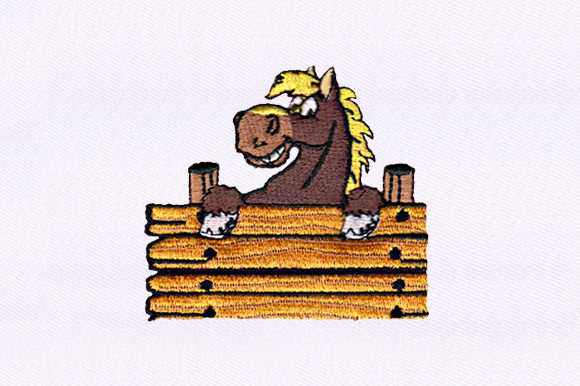Charming Smiling Horse: A Perfect Embroidery Design