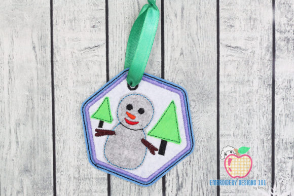 Charming Snowman and Christmas Trees Ornament