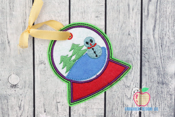 Charming Snowman in a Snowglobe Embroidery