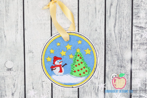 Charming Snowman with Christmas Tree ITH Ornament