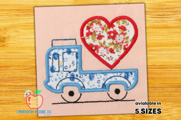 Charming Truck Carrying a Heart Applique