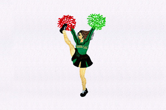 Cheerleading Girl Design: A Versatile Embroidery Choice