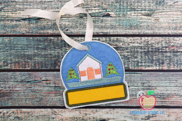 Christmas House in Snow Globe ITH: A Charming Embroidery Design