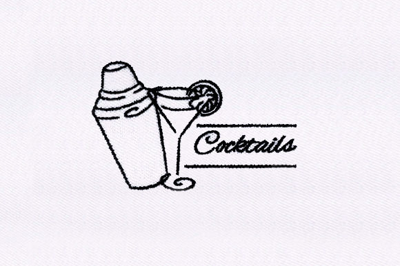 Cocktail Shaker: A Versatile Embroidery Design