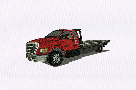 Domestic Truck: A Bold Embroidery Design for Sweatshirts