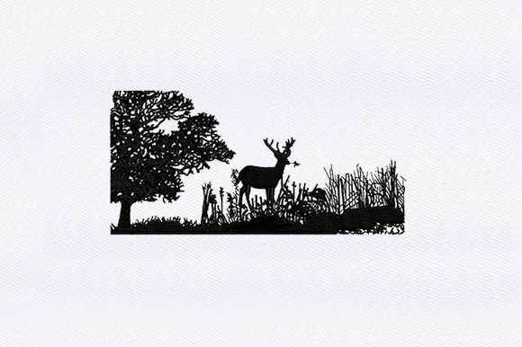 Forest Silhouette: A Perfect Embroidery for Seasonal Charm