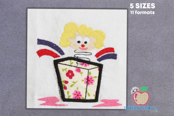 Joker in the Box Toy Applique: A Whimsical Delight