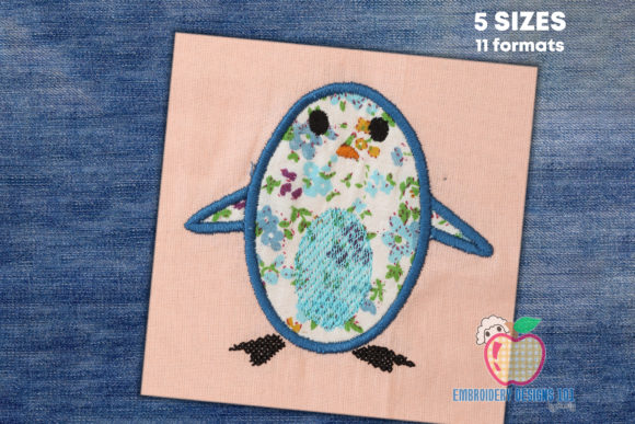 Little Penguin Applique: A Charming Embroidery Design