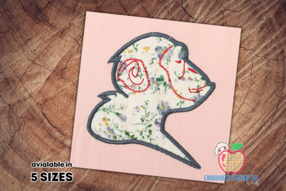Monkey Face Applique: A Charming Embroidery Design