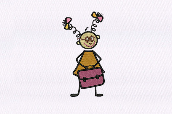 Nerdy Girl: A Versatile Embroidery Design for Business
