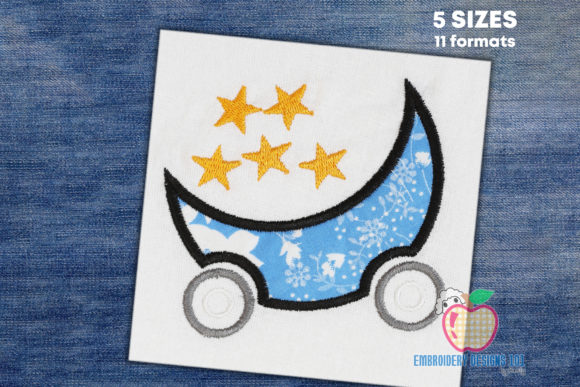 Review: Moon Cartoon Trolley with Stars Applique