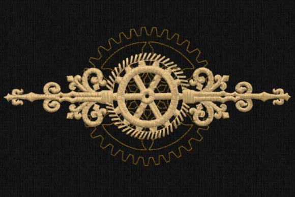 Steampunk Decoration: A Unique Embroidery Motif
