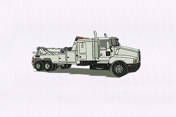 White Truck: A Versatile Embroidery Design for Brands